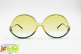 SAPHIRA Vintage 1970s sunglasses green & yellow, reverse frame glam glamour, New Old Stock