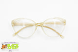 LANCETTI Vintage rare 1970s eyeglass frame women, Semtransparent & Cream pearl, New Old Stock