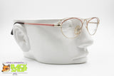 VILLAGE by MARCOLIN 7130 Oval vintage frame, Golden & Pink glittered double bar, New Old Stock