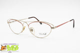 VILLAGE by MARCOLIN 7130 Oval vintage frame, Golden & Pink glittered double bar, New Old Stock
