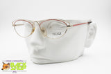 VILLAGE by MARCOLIN 7130 Oval vintage frame, Golden & Pink glittered double bar, New Old Stock