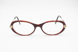 Oval little cay eye frame Red-Violet glittered, Ouverture made in Italy mod. OV10, New Old Stock