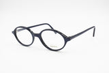 FOVES Italian brand eyeglass, Oval rims deep blue acetate, smart casual model, New Old Stock 1980s