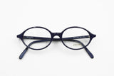 FOVES Italian brand eyeglass, Oval rims deep blue acetate, smart casual model, New Old Stock 1980s