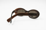 Blue Bay by Safilo Oval cat eye sunglasses, Deep brown acetate, Kurt Cobain style, New Old Stock 1990s