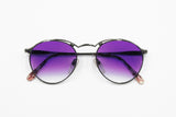 Beau Monde mod. Chelsea rare collectable sunglasses, round over rims violet gradient lenses, New Old Stock