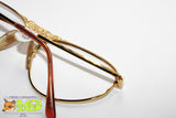 Rare UNGARO by PERSOL 570 Luxurious king crown cut off bridge, Golden metal frame, New Old Stock