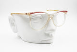 Vintage 70s LOZZA mod. Monica women eyeglass frame clear acetate & pink pastel tone, New Old Stock 1970s