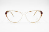 Vintage 1970s BRILLE Italian frame, Cat eye women glasses rhinestones dappled acetate, New Old Stock 70s