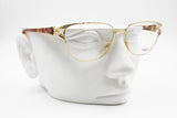 Chagall by Visibilia LL 2041 designer modern eyeglass frame gold brown tortoise, uncommon design, New Old Stock