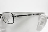 Lancetti LL178 black eyeglass frame women ladies, rhinestones arms adorned, Deadstock New