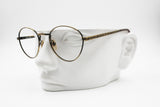 Aged Gold Effect oval classic eye frame eyewear, Vintage 1970s - 1980s men woman , New Old Stock