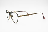 Aged Gold Effect oval classic eye frame eyewear, Vintage 1970s - 1980s men woman , New Old Stock