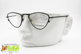 Triangular Matte Black metal frame eyewear, CLAUDIO LA VIOLA frame italy, New Old Stock 1980s