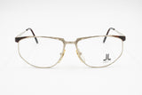 LANCETTI Vintage 80s eyeglass eyewear frame, Silver & Animalier brown dappled, New Old Stock
