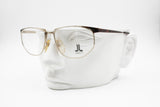 LANCETTI Vintage 80s eyeglass eyewear frame, Silver & Animalier brown dappled, New Old Stock