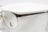 LANCETTI Vintage 80s eyeglass eyewear frame, Silver & Animalier brown dappled, New Old Stock