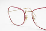 Filos Vintage women eyeglass fake pink iridescent snake skin, modern refined frame, New Old Stock 1970s