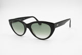 Vintage Sunglasses LOOK Longarone Italy, black cat eye sunglasses composite acetate, New Old Stock 1990s
