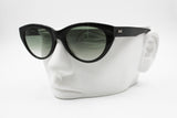 Vintage Sunglasses LOOK Longarone Italy, black cat eye sunglasses composite acetate, New Old Stock 1990s