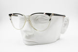 Alfredo Gabrielli PL Gabrielli unique women cat eye eyeglass frame, Clear Black & Pearl, New Old Stock 1980s
