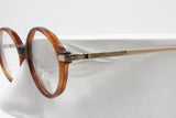 SUGAR by TREVI Round Vintage frame brown & golden, Little small glasses made in Italy, New Old Stock 70s