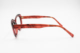 Designer Paul Richet eyewear glasses frame zebra Red & Black acetate, Modern design Poker Face, Vintage 1970