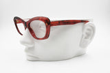 Designer Paul Richet eyewear glasses frame zebra Red & Black acetate, Modern design Poker Face, Vintage 1970