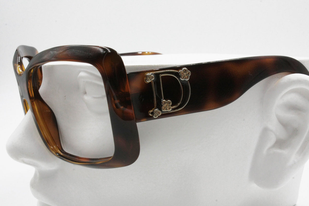 Christian Dior Couture Stunning Crystal Logo Nude Frames Graduated Sunglasses Christian Dior Couture 1 Sunglasses ATPS2 Brown/Tan 57-20  main image 2