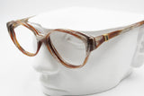 Yves Saint Laurent Paris YSL Vintage 70s frame cat eye women, Simil wooden effect acetate, New Old Stock