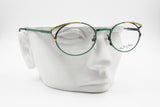 Vintage 80s ESPRESSIONI made in Italy oval modern frame Green, Black, Golden, New Old Stock 1980s