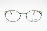 Vintage 80s ESPRESSIONI made in Italy oval modern frame Green, Black, Golden, New Old Stock 1980s