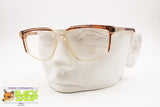 Roman Rothschild of Switzerland R31 Vintage glasses frame men, Clear & brown acetate, New Old Stock 80s