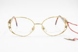 Sandra Gruber mod. Bila/B Vintage women eye frame adroned with gems "diamond cut", New Old Stock 1980s