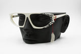 SILHOUETTE M 3069/20 Vintage flat top eyewear frame zebra detail asymmetrical, New Old Stock 80s