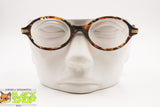Vintage 80s artisanal handcrafted oval eyeglass frame, asymmetric details arms, New Old Stock