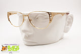 SILHOUETTE M 6160/20 V6050 Vintage 80s high design glasses frame, cat eye squared golden, New Old Stock