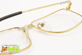 MARCOLIN eyeglass frame mod. 6034 col. 292 22k, 22K gold plated glasses, New Old Stock 1980s