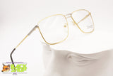 MARCOLIN eyeglass frame mod. 6034 col. 292 22k, 22K gold plated glasses, New Old Stock 1980s