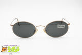 BROOKS BROTHERS Vintage slim sunglasses 90s oval rims, Bronze metallized frame, New Old Stock