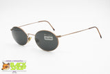 BROOKS BROTHERS Vintage slim sunglasses 90s oval rims, Bronze metallized frame, New Old Stock