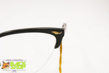 T LOOK Milano mod. Kaprice Vintage 90s cat eye glasses, Matte black acetate deco' lugs, New Old Stock 1990s