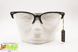 T LOOK Milano mod. Kaprice Vintage 90s cat eye glasses, Matte black acetate deco' lugs, New Old Stock 1990s
