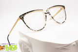 ANNABELLA Italian vintage cat eye women frame, Zebra black & White acetate, New Old Stock 1980s