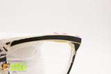 ANNABELLA Italian vintage cat eye women frame, Zebra black & White acetate, New Old Stock 1980s