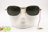 STARRING made in Italy, Vintage rectangular sunglasses men golden & black, New Old Stock
