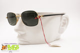 STARRING made in Italy, Vintage rectangular sunglasses men golden & black, New Old Stock