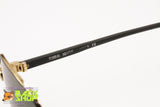 STARRING made in Italy, Vintage rectangular sunglasses men golden & black, New Old Stock