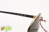 STARRING made in Italy, Vintage rectangular sunglasses men golden & black, New Old Stock