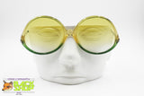 SAPHIRA Vintage 1970s sunglasses green & yellow, reverse frame glam glamour, New Old Stock
